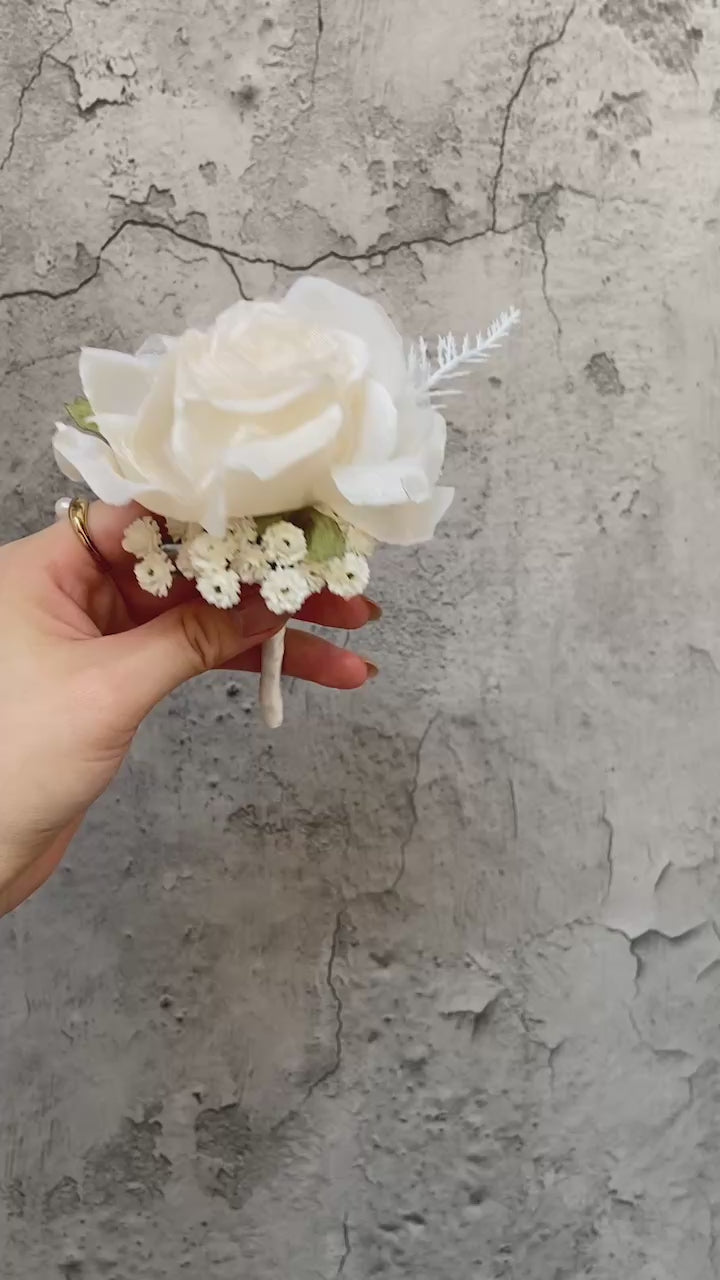 White rose orchid bouquet
